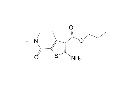 Thiophene-3-carboxylic acid, 2-amino-4-methyl-5-dimethylaminocarbonyl-, propyl ester