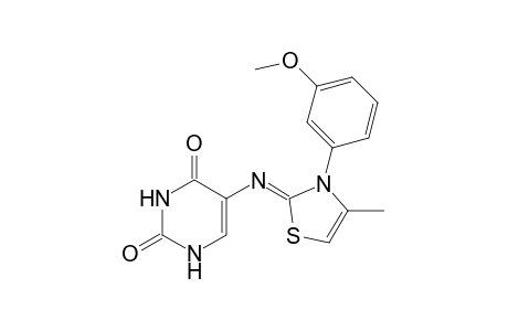 (Z)-5-((3-(3-Methoxyphenyl)-4-methylthiazol-2(3H)-ylidene)amino)pyrimidine-2,4(1H,3H)-dione