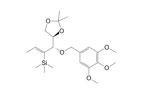 (Z)-(1S,4'R)-1-(2,2-Dimethyl-1,3-dioxolan-4-yl)-1-[(3,4,5-trimethoxybenzyl)oxy]-2-trimethylsilylbut-2-ene