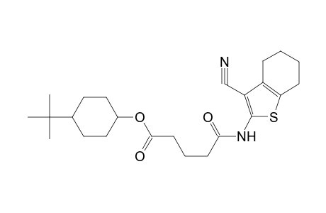 Pentanoic acid, 5-[(3-cyano-4,5,6,7-tetrahydro-1-benzothiophen-2-yl)amino]-5-oxo-, 4-(1,1-dimethylethyl)cyclohexyl ester