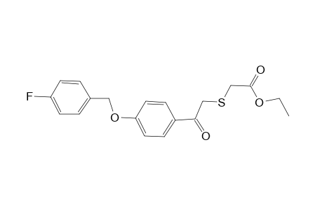 Ethyl ((2-(4-((4-fluorobenzyl)oxy)phenyl)-2-oxoethyl)sulfanyl)acetate