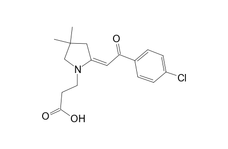 3-[4',4'-Dimethyl-2'-[2''-oxo-2''-(p-chlorophenyl)ethylidene]-pyrrolidin-1'-yl}propionic acid