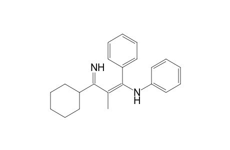 Benzenemethanamine, .alpha.-(2-cyclohexyl-2-imino-1-methylethylidene)-N-phenyl-