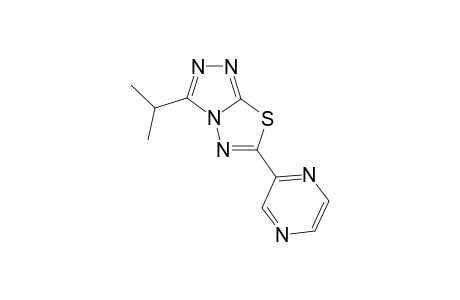 [1,2,4]Triazolo[3,4-b][1,3,4]thiadiazole, 3-(1-methylethyl)-6-(2-pyrazinyl)-