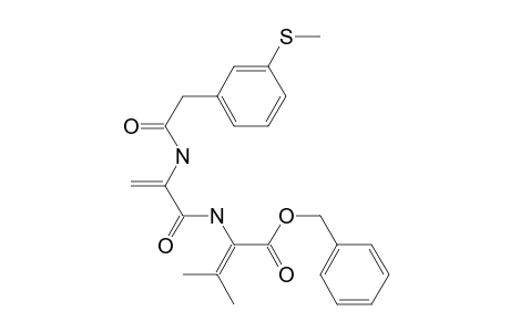 Valine, 2,3-didehydro-N-[2,3-didehydro-S-methyl-N-(phenylacetyl)cysteinyl]-, phenylmethyl ester