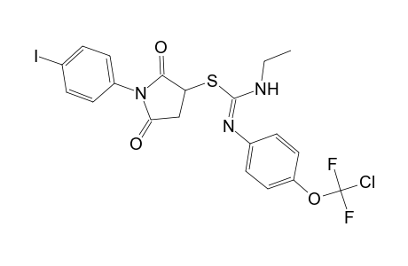 carbamimidothioic acid, N-[4-(chlorodifluoromethoxy)phenyl]-N'-[(Z)-ethyl]-, 1-(4-iodophenyl)-2,5-dioxo-3-pyrrolidinyl ester