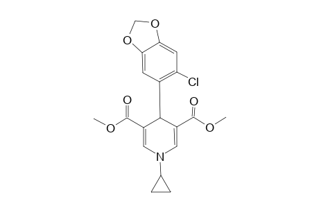 Dimethyl 4-(6-chloro-1,3-benzodioxol-5-yl)-1-cyclopropyl-1,4-dihydro-3,5-pyridinedicarboxylate