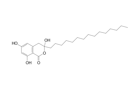 3,6,8-TRIHYDROXY-3,4-DIHYDRO-3-PENTADECYL-ISO-COUMARIN;PENIOLACTOL