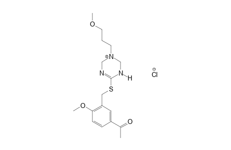 4'-methoxy-3'-{{[5-(3-methoxypropyl)-1,4,5,6-tetrahydro-s-triazin-2-yl]thio}methyl}acetophenone, monohydrochloride