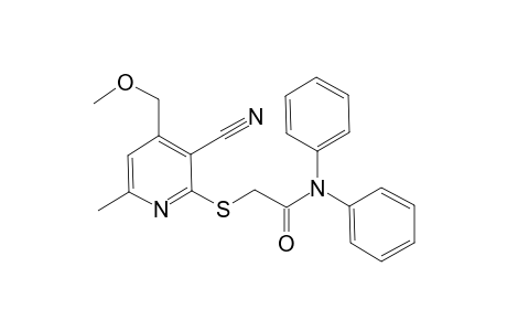acetamide, 2-[[3-cyano-4-(methoxymethyl)-6-methyl-2-pyridinyl]thio]-N,N-diphenyl-