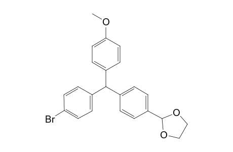 2-(4-((4-bromophenyl)(4-methoxyphenyl)methyl)phenyl)-1,3-dioxolane