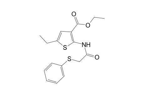 Ethyl 5-ethyl-2-([(phenylsulfanyl)acetyl]amino)-3-thiophenecarboxylate