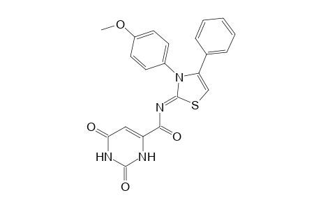 N-(3-(4-Methoxyphenyl)-4-phenyl thiazol-2(3H)-ylidene)-2,6-dioxo-1,2,3,6-tetrahydropyrimidine-4-carboxamide