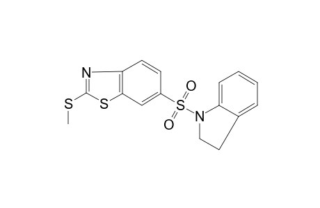 6-(2,3-dihydro-1H-indol-1-ylsulfonyl)-2-(methylsulfanyl)-1,3-benzothiazole