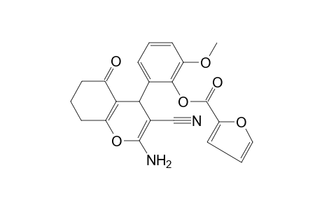 Furan-2-carboxylic acid, 2-(2-amino-3-cyano-5-oxo-5,6,7,8-tetrahydro-4H-chromen-4-yl)-6-methoxyphenyl ester