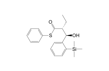 S-Phenyl (2R*,3R*)-3-Hydroxy-2-ethyl-3-[2-(trimethylsilyl)phenyl]propanethioate