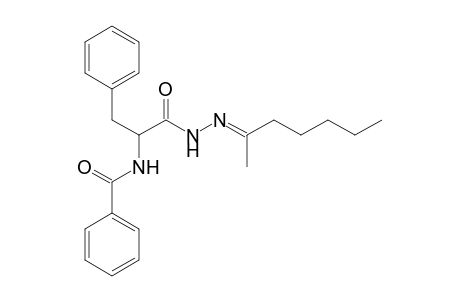 N2-Benzoyl-3-phenylalanine N'-(1-methylhexylidene)hydrazide