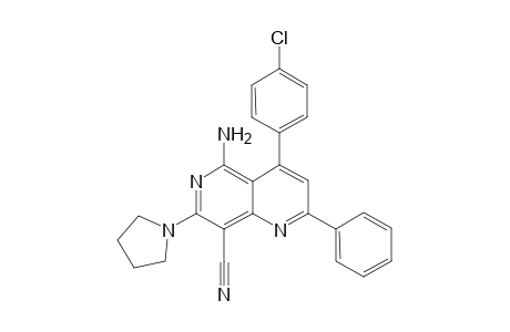 5-Amino-2-phenyl-4-(p-chlorophenyl)-4-[4'-(N,N-dimethylamino)phenyl]-7-(pyrrolidin-1'-yl)-1,6-naphthyridine-8-carbonitrile