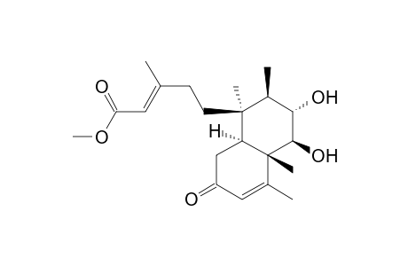 2-Pentenoic acid, 3-methyl-5-(1,2,3,4,4a,7,8,8a-octahydro-3,4-dihydroxy-1,2,4a,5-tetramethyl-7-oxo-1-naphthalenyl)-, methyl ester, [1R-[1.alpha.(E),2.beta.,3.alpha.,4.beta.,4a.beta.,8a.alpha.]]-