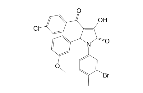 1-(3-Bromo-4-methyl-phenyl)-4-(4-chloro-benzoyl)-3-hydroxy-5-(3-methoxy-phenyl)-1,5-dihydro-pyrrol-2-one