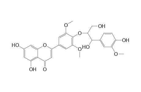 TRICIN-4'-O-(ERYTHRO-BETA-GUAIACYLGLYCERYL)-ETHER