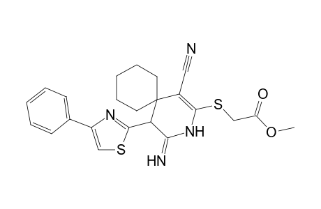 Methyl {[1-cyano-4-imino-5-(4-phenyl-1,3-thiazol-2-yl)-3-azaspiro[5.5]undec-1-en-2-yl]sulfanyl}acetate