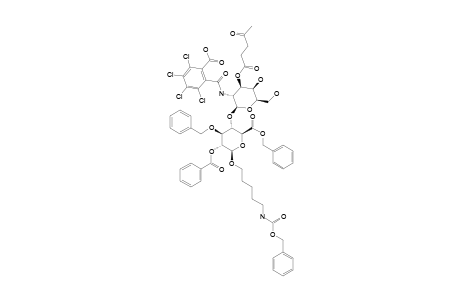 #17;BENZYL-[N-BENZYLOXYCARBONYL-5-AMINOPENTYL-2-O-BENZOYL-3-O-BENZYL-4-O-(2-DEOXY-3-O-LEVULINOYL-2-TETRACHLOROPHTHALIMIDO-BETA-D-GALACTOPYRANOSYL)-BETA-D-GLUCO