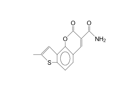 8-Methyl-2-oxo-2H-thieno(2,3-H)(1)-benzopyran-3-carboxamide