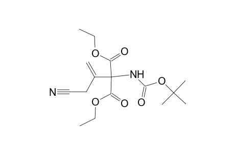 Ethyl 2-(N-tert-butoxycarbonylamino)-2-carbethoxy-3-methylene-4-cyanobutanoate