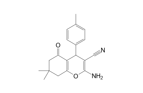 4H-1-benzopyran-3-carbonitrile, 2-amino-5,6,7,8-tetrahydro-7,7-dimethyl-4-(4-methylphenyl)-5-oxo-