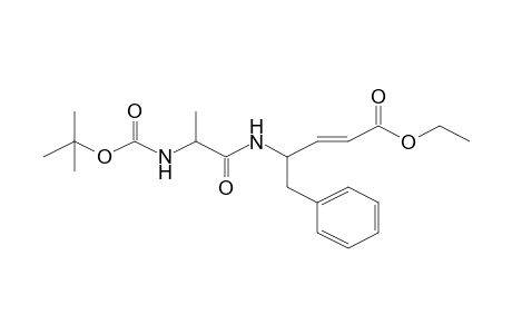 2-(E)-Pentenoic acid, (4S)-4-[(t-butoxycarbonyl-(S)-alanyl)amino]-5-phenyl-, ethyl ester