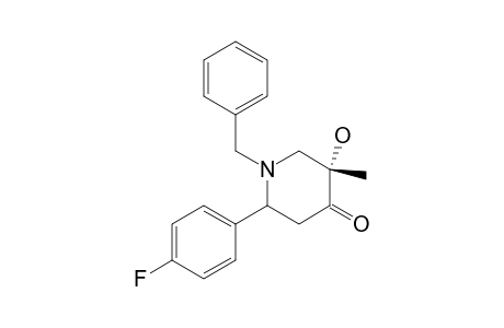 1-Benzyl-6-(4-fluorophenyl)-3a-hydroxy-3-methyl-4-piperidone