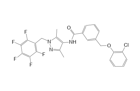 3-[(2-chlorophenoxy)methyl]-N-[3,5-dimethyl-1-(2,3,4,5,6-pentafluorobenzyl)-1H-pyrazol-4-yl]benzamide