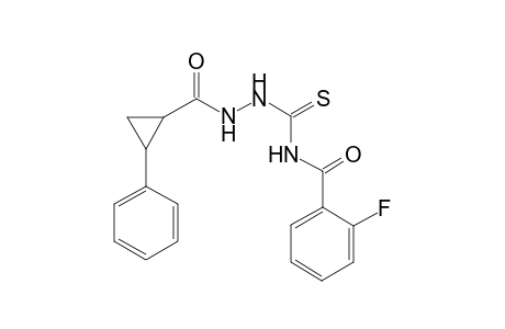 2-Fluoranyl-N-[[(2-phenylcyclopropyl)carbonylamino]carbamothioyl]benzamide
