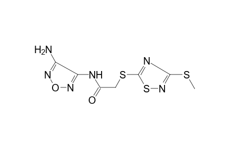 N-(4-Amino-1,2,5-oxadiazol-3-yl)-2-([3-(methylsulfanyl)-1,2,4-thiadiazol-5-yl]sulfanyl)acetamide