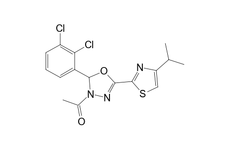 1-(5-(4-Isopropylthiazol-2-yl)-2-(2,3-dichlorophenyl)-1,3,4-oxadiazol-3(2H)-yl)ethanone