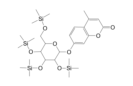 4-Methylumbelliferyl .alpha.-D-galactopyranoside, tetra-TMS