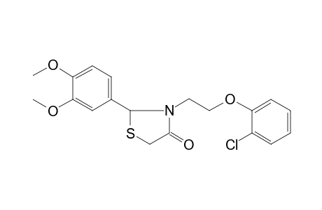 3-[2-(2-chloro-phenoxy)-ethyl]-2-(3,4-dimethoxy-phenyl)-thiazolidin-4-one