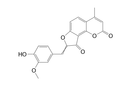 8-(4'-Hydroxy-3'-methoxybenzylideno)-4-methyldihydrofuro[2,3-h]coumarin-9-one