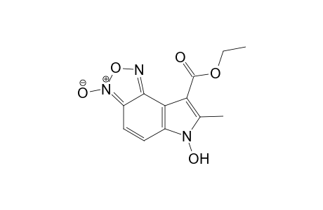 8-ETHOXYCARBONYL-6-HYDROXY-7-METHYLPYRROLO-[2.3-E]-BENZOFURAZAN-3-OXIDE