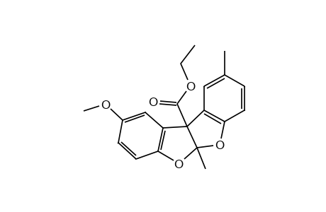 5a,10b-dihydro-2,5a-dimethyl-9-methoxybenzofuro[2,3-b]benzofuran-10b-carboxylic acid, ethyl ester