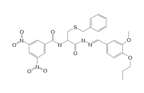 S-Benzyl-N-(3,5-dinitrobenzoyl)cysteine N'-(3-methoxy-4-propoxybenzylidene)hydrazide