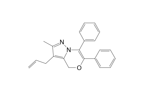 2-methyl-6,7-di(phenyl)-3-prop-2-enyl-4H-pyrazolo[1,5-d][1,4]oxazine