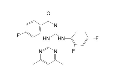 guanidine, N-(2,4-difluorophenyl)-N'-(4,6-dimethyl-2-pyrimidinyl)-N''-[(E)-(4-fluorophenyl)oxomethyl]-