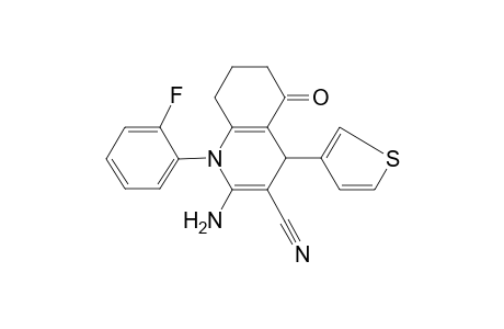 2-Amino-1-(2-fluorophenyl)-5-keto-4-(3-thienyl)-4,6,7,8-tetrahydroquinoline-3-carbonitrile