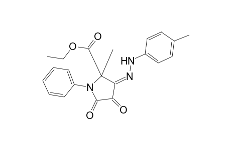 Ethyl (3E)-2-methyl-3-[(4-methylphenyl)hydrazono]-4,5-dioxo-1-phenyl-2-pyrrolidinecarboxylate