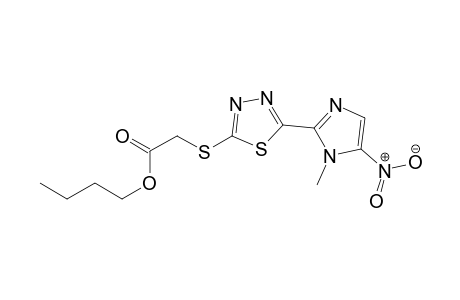 n-Butyl .alpha.-[5-(1-methyl-5-nitro-2-imidazolyl)-1,3,4-thiadiazole-2-ylthio]acetate