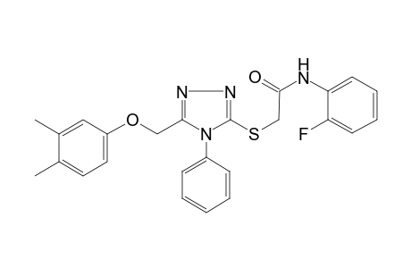 2-({5-[(3,4-dimethylphenoxy)methyl]-4-phenyl-4H-1,2,4-triazol-3-yl}sulfanyl)-N-(2-fluorophenyl)acetamide