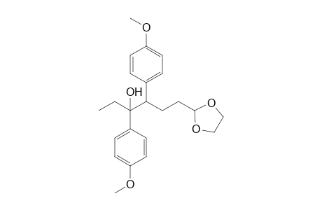 6-( [1,3]-Dioxolan-2'-yl)-3,4-bis(4"-methoxyphenyl)hexan-3-ol