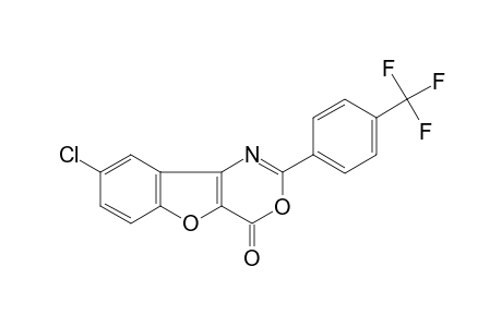 4H-benzofuro[3,2-d][1,3]oxazin-4-one, 8-chloro-2-[4-(trifluoromethyl)phenyl]-